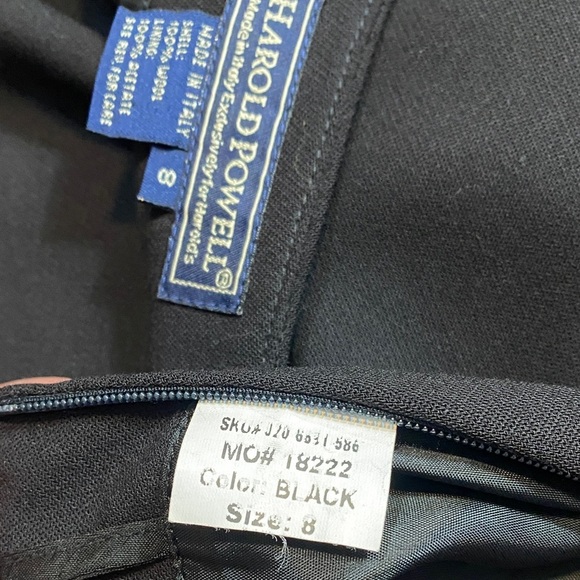 VNTG Harold's 100% Wool Elegant Black Pencil Skirt - Picture 4 of 6